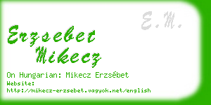 erzsebet mikecz business card