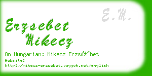 erzsebet mikecz business card